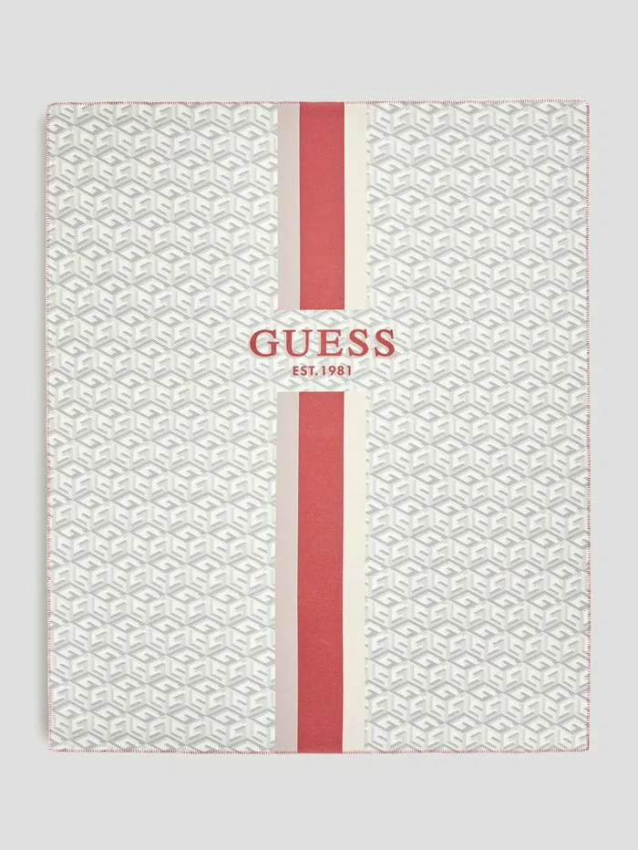 Home Women Fleece G Cube Blanket White Patent GUESS Home Women Fleece G Cube Blanket White Patent GUESS
