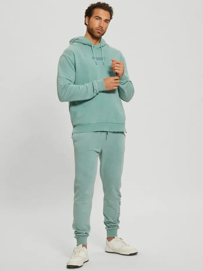 Hoodies and Sweaters GUESS Men Dargen Signature Hoodie Slick Blue Hoodies and Sweaters GUESS Men Dargen Signature Hoodie Slick Blue