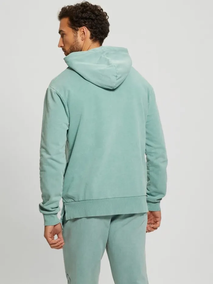 Hoodies and Sweaters GUESS Men Dargen Signature Hoodie Slick Blue Hoodies and Sweaters GUESS Men Dargen Signature Hoodie Slick Blue
