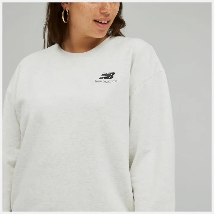 Hoodies and Sweatshirts New Balance Women Unissentials French Terry Crewneck Sweatshirt SEA SALT HEATHER Hoodies and Sweatshirts New Balance Women Unissentials French Terry Crewneck Sweatshirt SEA SALT HEATHER