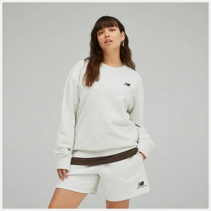 Hoodies and Sweatshirts New Balance Women Unissentials French Terry Crewneck Sweatshirt SEA SALT HEATHER Hoodies and Sweatshirts New Balance Women Unissentials French Terry Crewneck Sweatshirt SEA SALT HEATHER