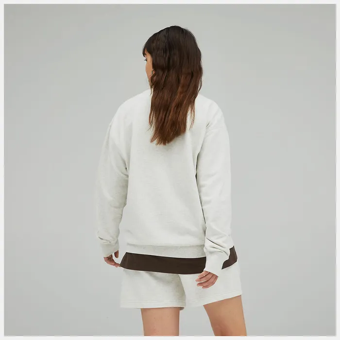 Hoodies and Sweatshirts New Balance Women Unissentials French Terry Crewneck Sweatshirt SEA SALT HEATHER Hoodies and Sweatshirts New Balance Women Unissentials French Terry Crewneck Sweatshirt SEA SALT HEATHER