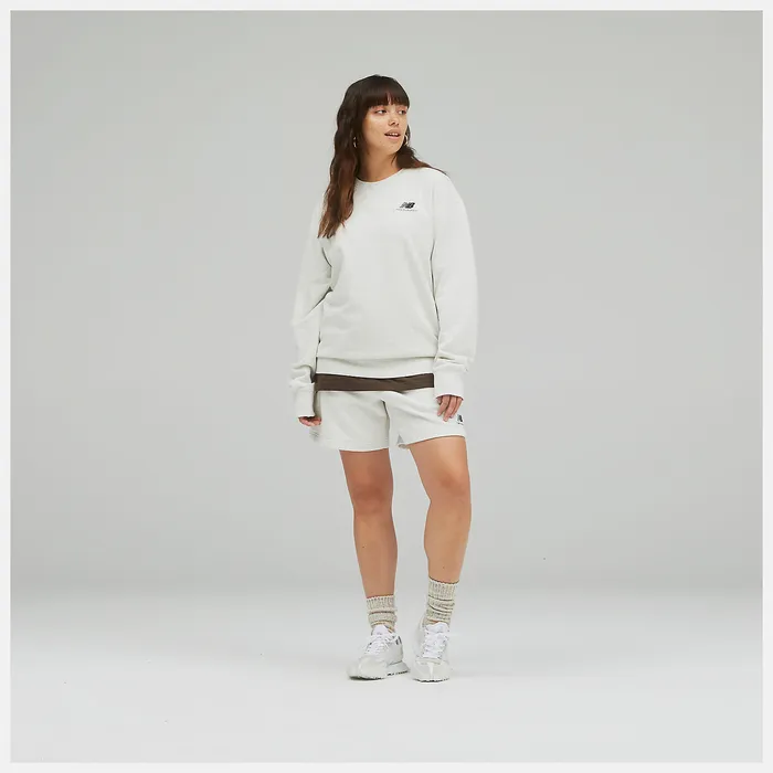 Hoodies and Sweatshirts New Balance Women Unissentials French Terry Crewneck Sweatshirt SEA SALT HEATHER Hoodies and Sweatshirts New Balance Women Unissentials French Terry Crewneck Sweatshirt SEA SALT HEATHER