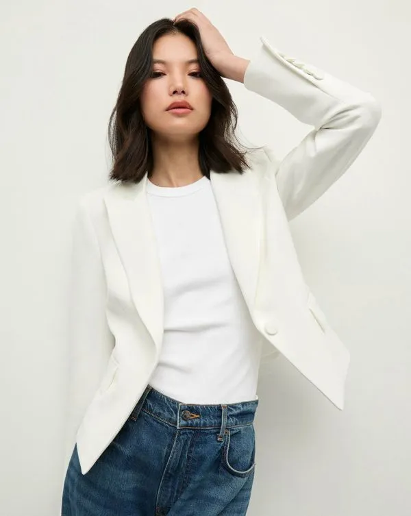 Hosanna Dickey Jacket Offwhite Women Veronica Beard Jackets and Outerwear Hosanna Dickey Jacket Offwhite Women Veronica Beard Jackets and Outerwear
