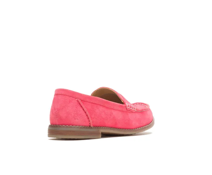 Hush Puppies Flats and SlipOns Women Wren Loafer Soft Red Suede