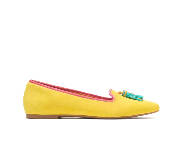 Hush Puppies Sadie Tassel SlipOn Sun Yellow Suede Women Flats and SlipOns