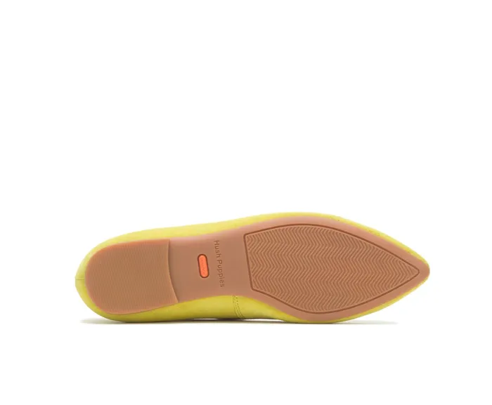 Hush Puppies Sadie Tassel SlipOn Sun Yellow Suede Women Flats and SlipOns
