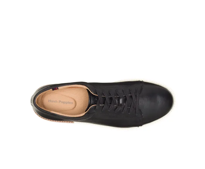 Hush Puppies Sneakers Men Heath Sneaker Black Leather Hush Puppies Sneakers Men Heath Sneaker Black Leather