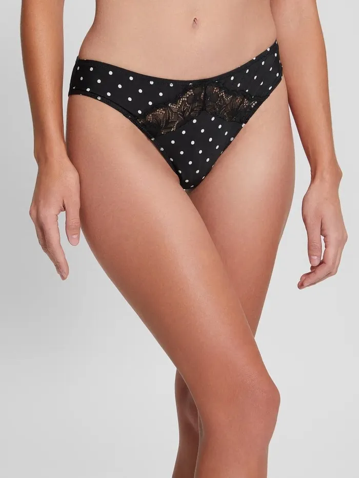 Intimates Chantel Brief Panty Small BlackWhite Polka D GUESS Women