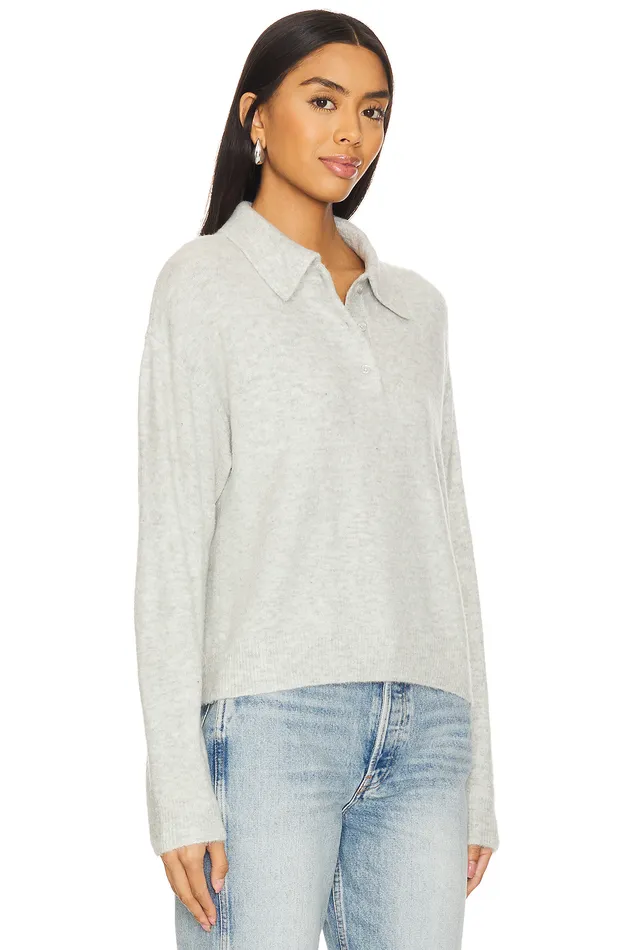 Ivy Polo Sweater Light Gre Women Lovers and Friends Sweaters and Knits Ivy Polo Sweater Light Gre Women Lovers and Friends Sweaters and Knits