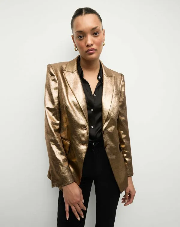 Izara Dickey Jacket Vintage Gold Women Veronica Beard Jackets and Outerwear