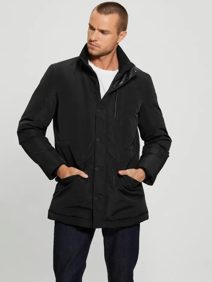 Jackets and Coats Eco Real Down Parka Black 8211 GUESS Men
