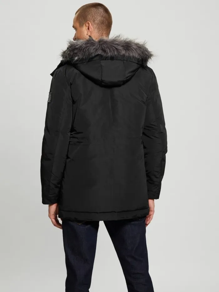 Jackets and Coats Eco Real Down Parka Black 8211 GUESS Men