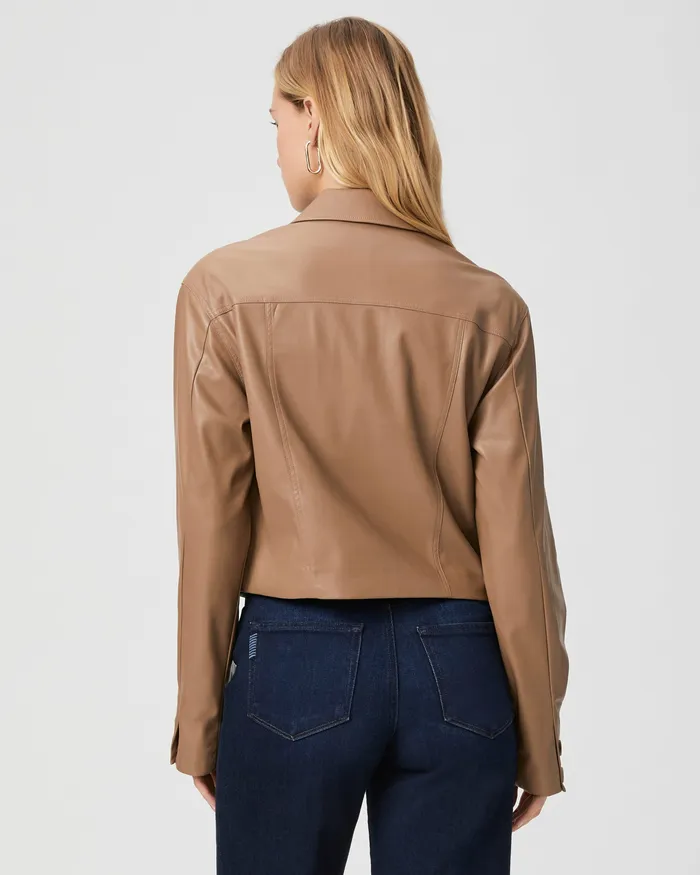 Jackets and Coats Fenwick Jacket 8211 Burnt Sugar Faux Leather 8211 PAIGE Women Jackets and Coats Fenwick Jacket 8211 Burnt Sugar Faux Leather 8211 PAIGE Women