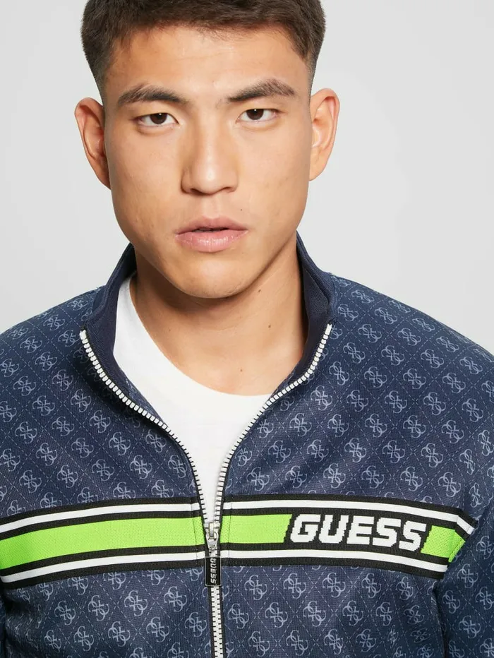 Jackets and Coats GUESS Men Eco Korbin Track Jacket 4g Aop Silk Blue Jackets and Coats GUESS Men Eco Korbin Track Jacket 4g Aop Silk Blue