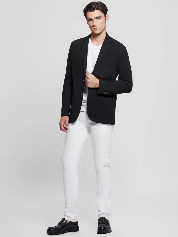Jackets and Coats GUESS Men Eco Tyron TechStretch Blazer Black Jackets and Coats GUESS Men Eco Tyron TechStretch Blazer Black