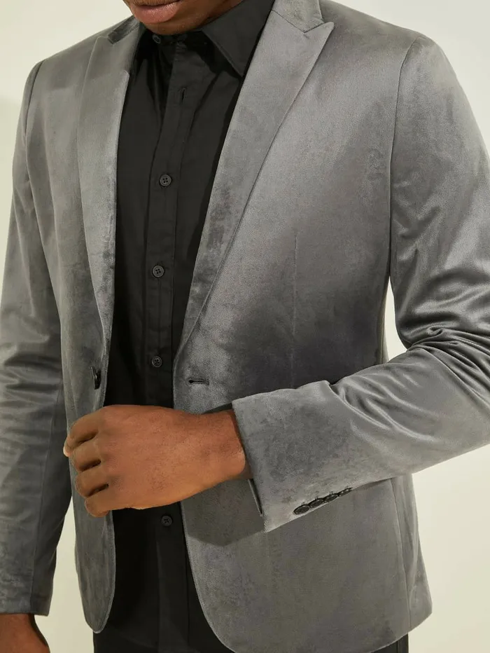 Jackets and Coats GUESS Men Fulham Velvet Blazer Stone Isle Jackets and Coats GUESS Men Fulham Velvet Blazer Stone Isle