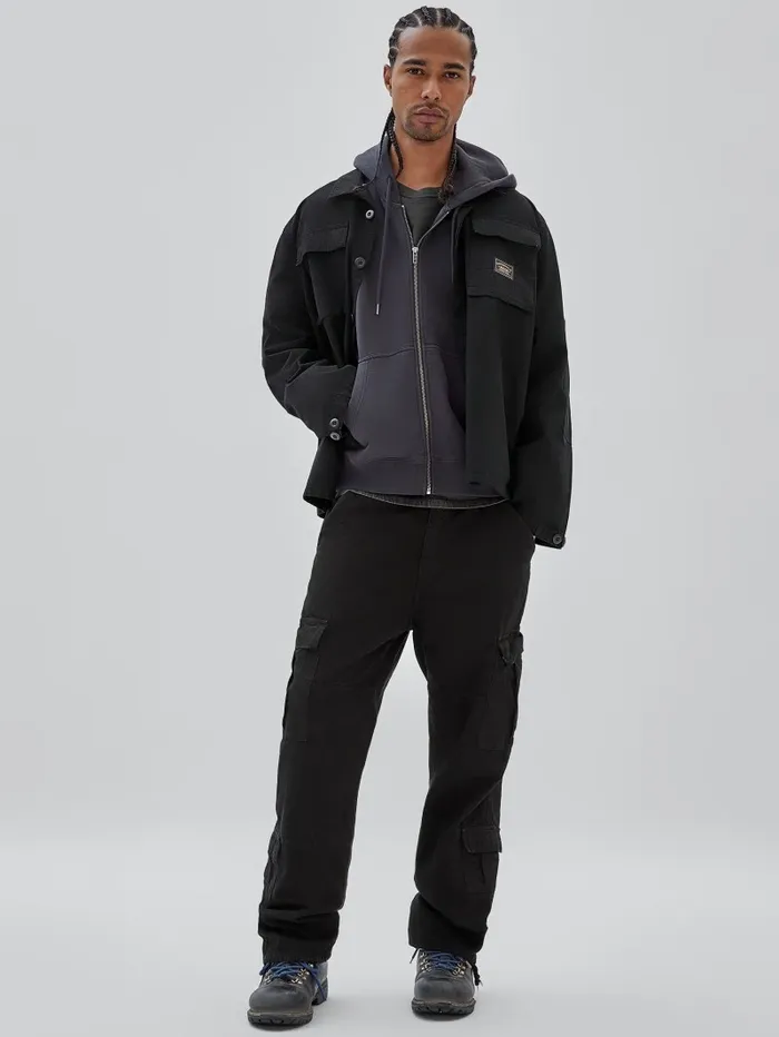 Jackets and Coats GUESS Men GUESS Originals Ripstop Overshirt Jet Black Multi Jackets and Coats GUESS Men GUESS Originals Ripstop Overshirt Jet Black Multi