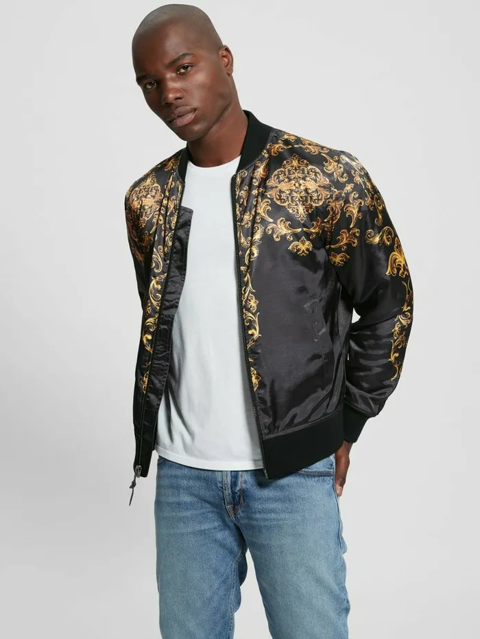 Jackets and Coats GUESS Men Irvine Royal Flight Jacket Black Jackets and Coats GUESS Men Irvine Royal Flight Jacket Black