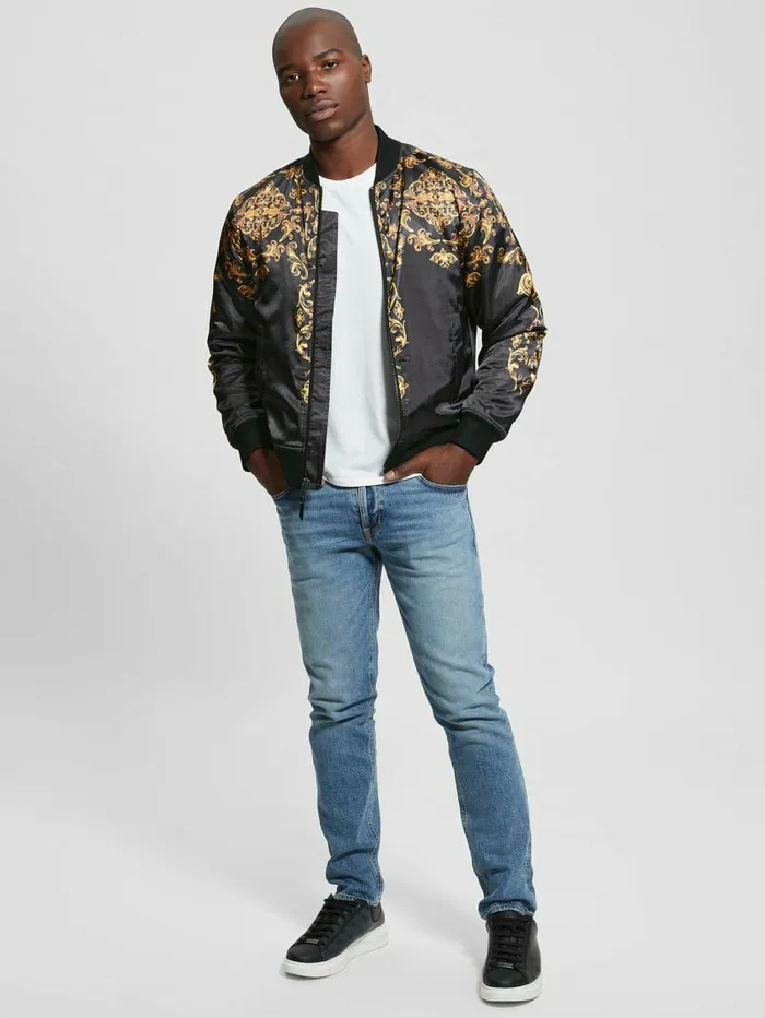 Jackets and Coats GUESS Men Irvine Royal Flight Jacket Black Jackets and Coats GUESS Men Irvine Royal Flight Jacket Black