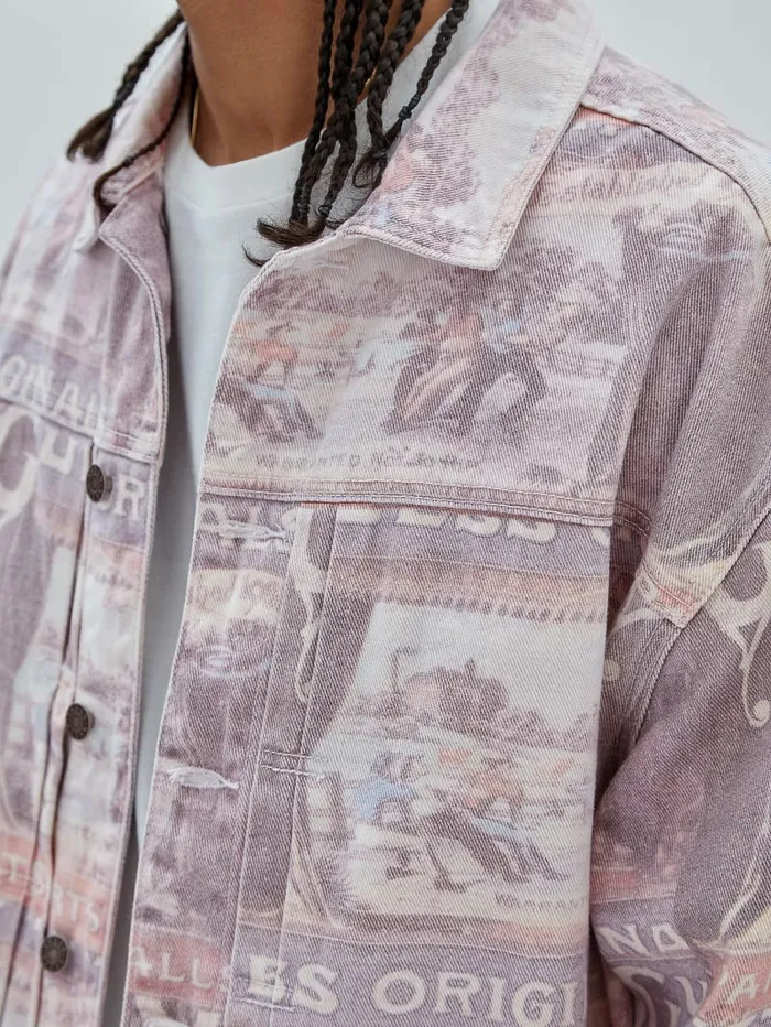 Jackets and Coats GUESS Originals Ranch Studio Jacket Vintage Ranch Print 8211 GUESS Men Jackets and Coats GUESS Originals Ranch Studio Jacket Vintage Ranch Print 8211 GUESS Men