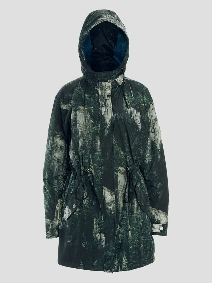 Jackets and Coats GUESS Women Ace Anorak Forest Cliffs Print Jackets and Coats GUESS Women Ace Anorak Forest Cliffs Print