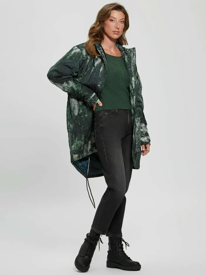 Jackets and Coats GUESS Women Ace Anorak Forest Cliffs Print Jackets and Coats GUESS Women Ace Anorak Forest Cliffs Print