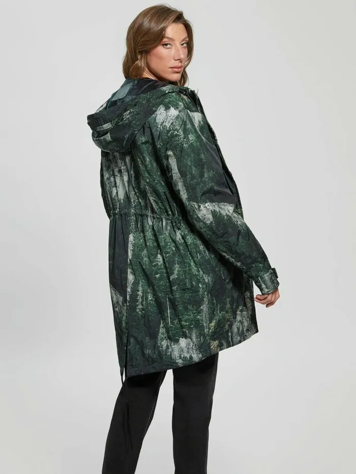 Jackets and Coats GUESS Women Ace Anorak Forest Cliffs Print Jackets and Coats GUESS Women Ace Anorak Forest Cliffs Print