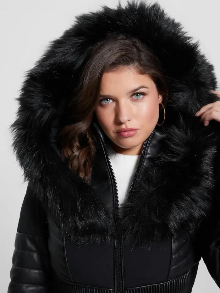 Jackets and Coats GUESS Women Eco Oxana Quilted Jacket Black Jackets and Coats GUESS Women Eco Oxana Quilted Jacket Black