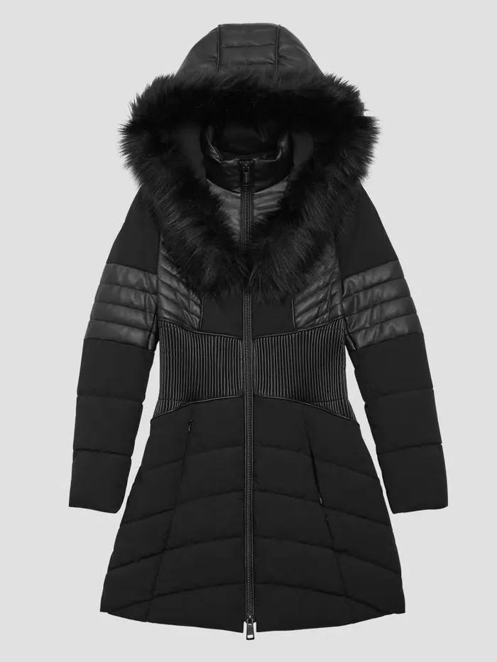 Jackets and Coats GUESS Women Eco Oxana Quilted Jacket Black Jackets and Coats GUESS Women Eco Oxana Quilted Jacket Black
