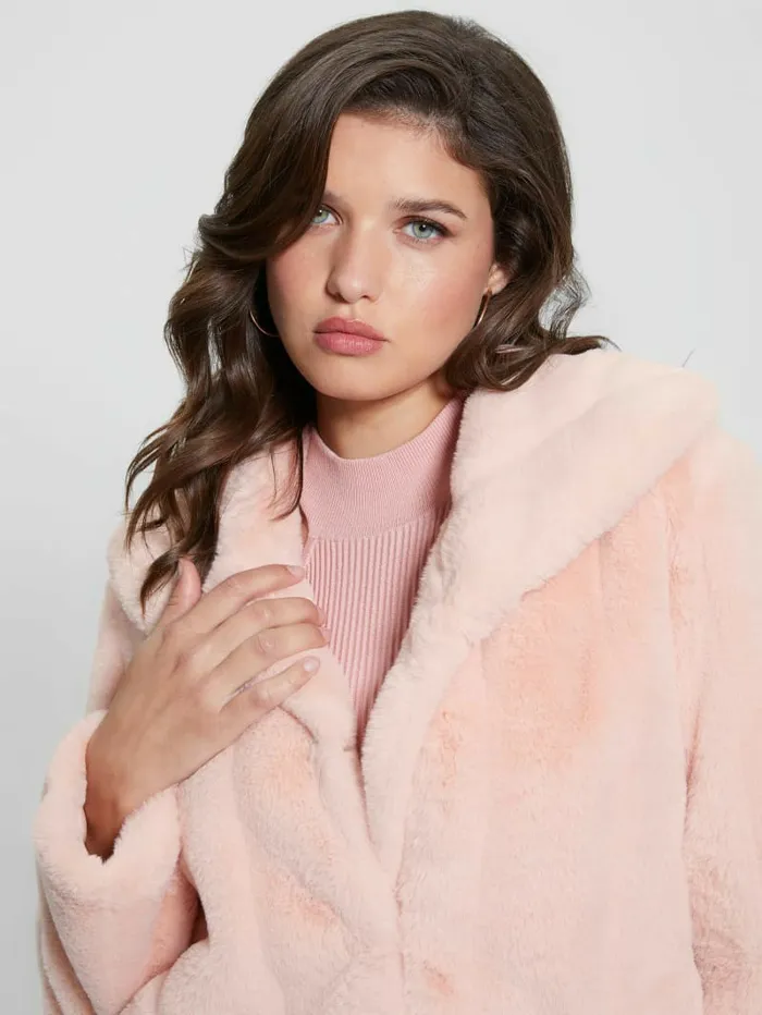 Jackets and Coats GUESS Women Sophy FauxFur Jacket Dolly Pink Jackets and Coats GUESS Women Sophy FauxFur Jacket Dolly Pink