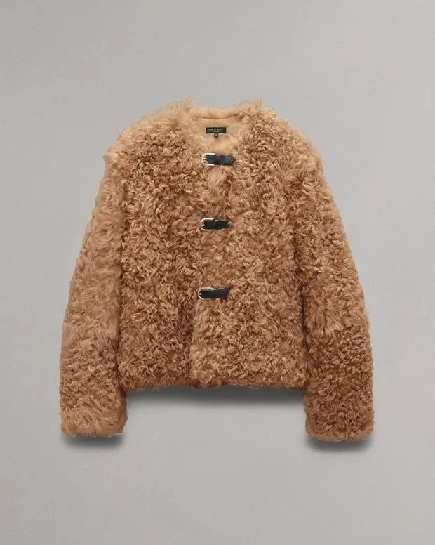 Jackets and Coats rag and bone Women Sabrina Shearling Jacket Light Brown