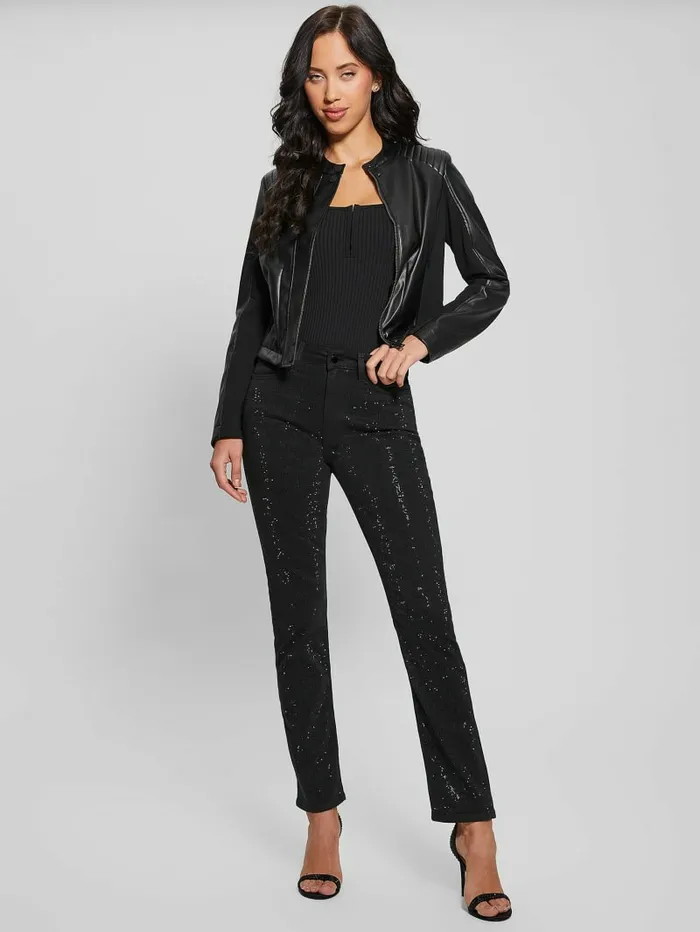 Jackets and Coats Women Fiammetta Moto Jacket Black GUESS