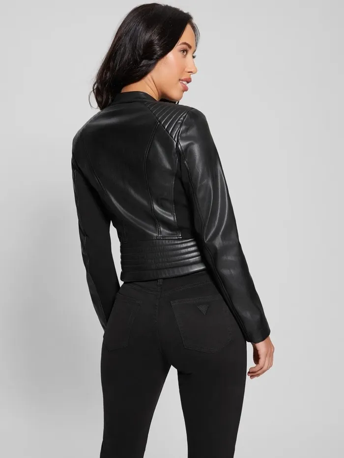 Jackets and Coats Women Fiammetta Moto Jacket Black GUESS