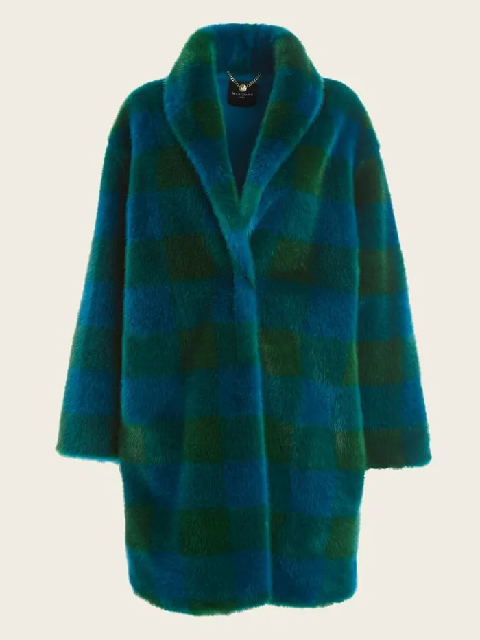 Jackets and Coats Women GUESS Rochelle Coat Green And Bermuda Blue Bi Jackets and Coats Women GUESS Rochelle Coat Green And Bermuda Blue Bi