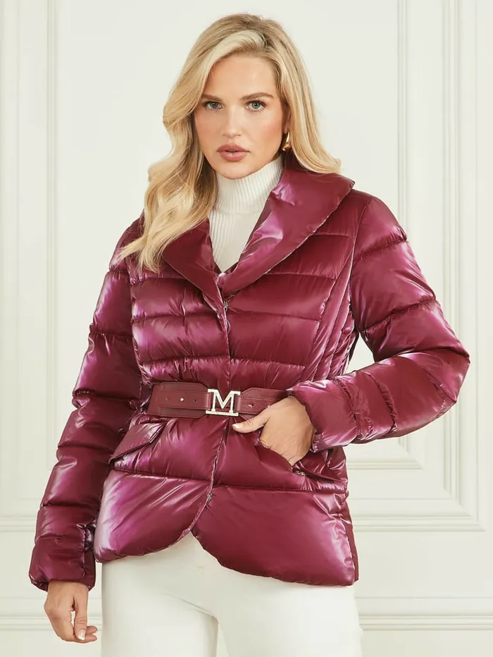 Jackets and Coats Women Nausicaa Puffer Jacket Purple Petal Multi GUESS