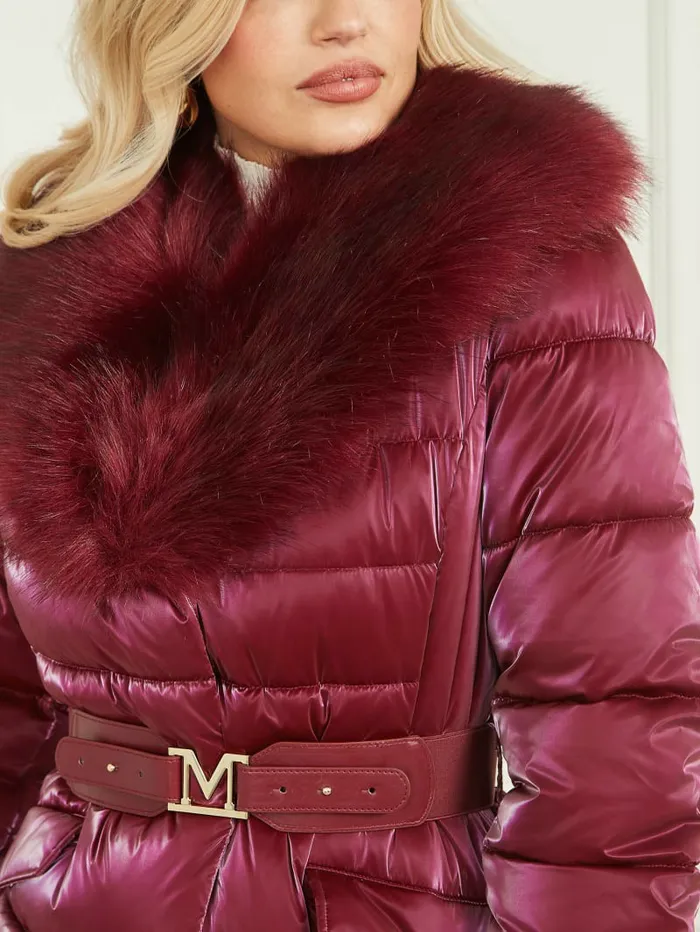 Jackets and Coats Women Nausicaa Puffer Jacket Purple Petal Multi GUESS