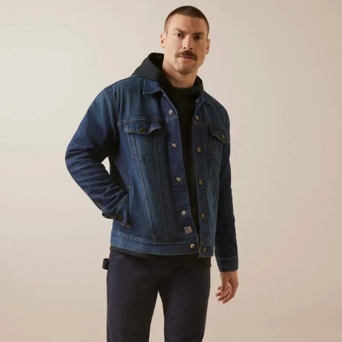 Jackets and Vests Men Ariat FR DuraStretch Trucker Jacket Ryley