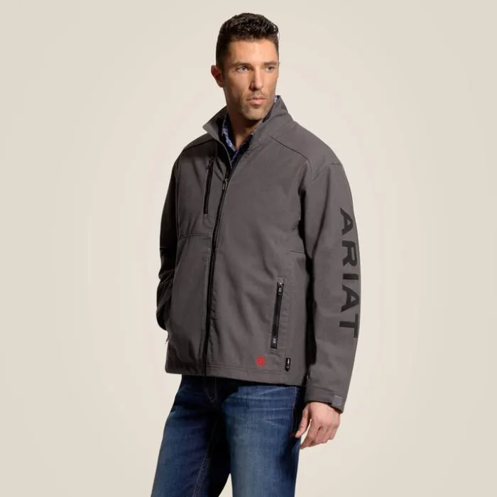 Jackets and Vests Men Ariat FR Team Logo Jacket Iron Gray