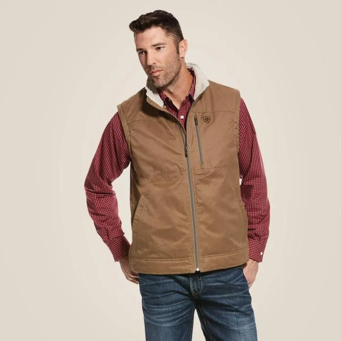 Jackets and Vests Men Ariat Grizzly Canvas Vest Cub