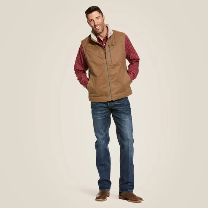 Jackets and Vests Men Ariat Grizzly Canvas Vest Cub Jackets and Vests Men Ariat Grizzly Canvas Vest Cub