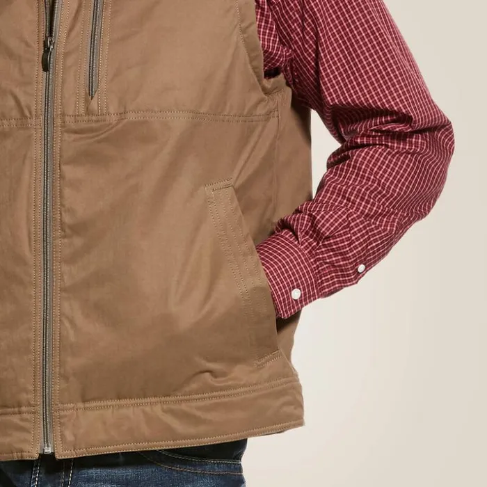 Jackets and Vests Men Ariat Grizzly Canvas Vest Cub Jackets and Vests Men Ariat Grizzly Canvas Vest Cub
