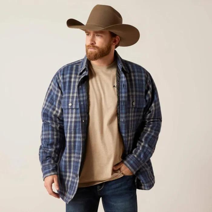 Jackets and Vests Men Ariat Hanley Shirt Jacket Mood Indigo