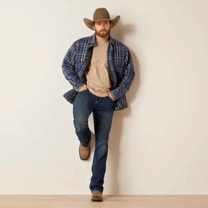 Jackets and Vests Men Ariat Hanley Shirt Jacket Mood Indigo Jackets and Vests Men Ariat Hanley Shirt Jacket Mood Indigo