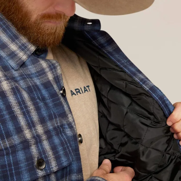 Jackets and Vests Men Ariat Hanley Shirt Jacket Mood Indigo Jackets and Vests Men Ariat Hanley Shirt Jacket Mood Indigo