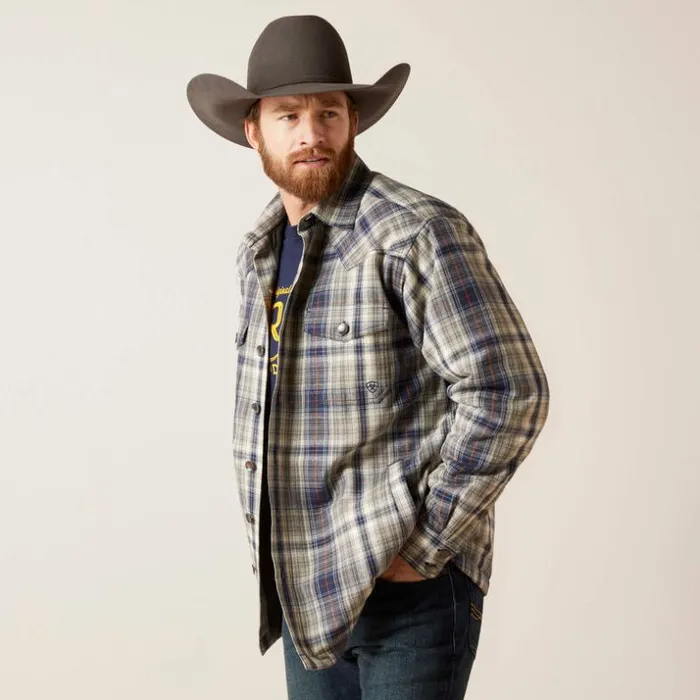 Jackets and Vests Men Ariat Hoover Shirt Jacket Iron Heather
