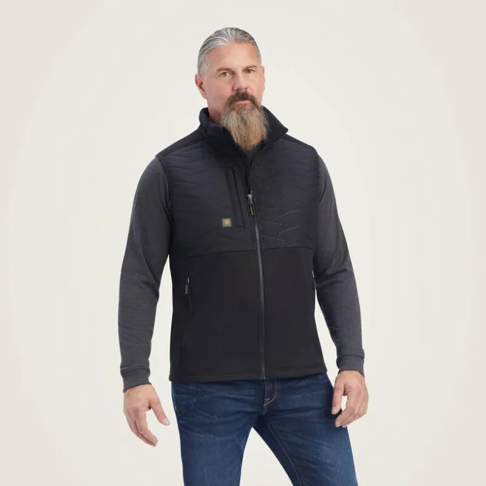 Jackets and Vests Men Ariat Rebar Cloud 9 Insulated Vest Black
