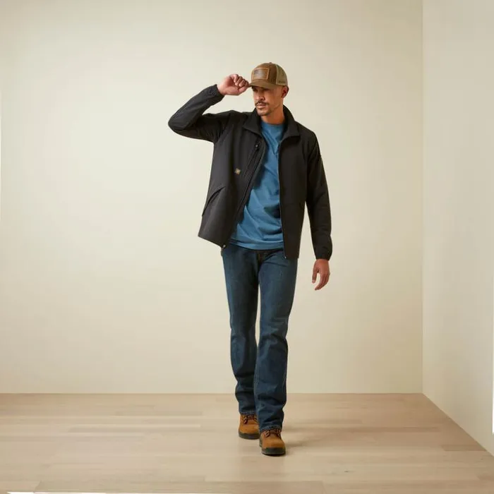 Jackets and Vests Men Ariat Rebar Weatherproof Convertible Jacket Black