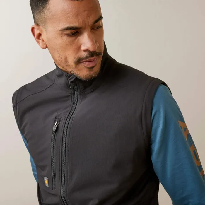 Jackets and Vests Men Ariat Rebar Weatherproof Convertible Jacket Black