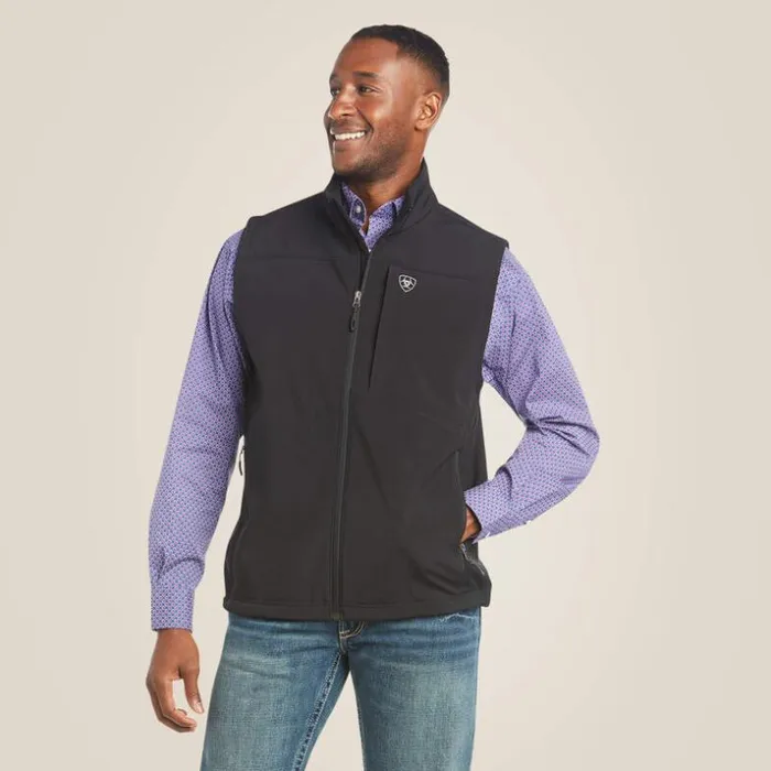 Jackets and Vests Men Ariat Vernon 20 Softshell Vest Black